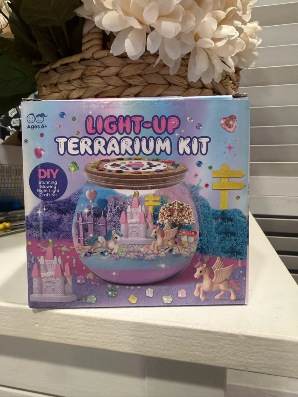 Light-Up Terrarium Kit for‎ Kids - Purple DIY Night Light Craft